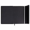 Ежедневник недатированный А5 (148x218 мм), ОФИСМАГ, под кожу, магнитный клапан, 160 л., черный, 115082