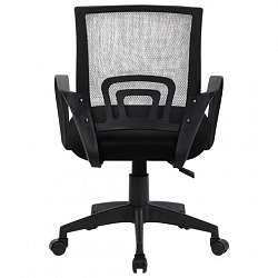 Кресло CROMEX (КРОМЕКС) "Top CH-695", с подлокотниками, сетка/ткань TW, черное, 533065