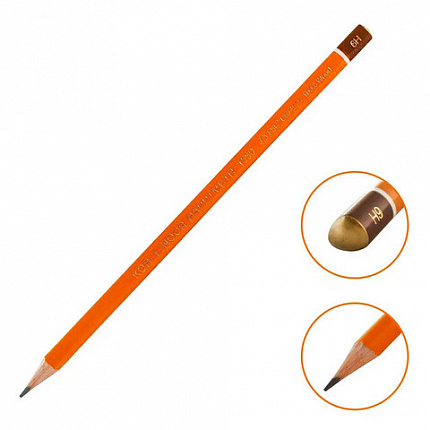 Карандаши чернографитные KOH-I-NOOR, НАБОР 12шт., "Art" 6B-6H, без резинки, металлическая коробка, 1582012001PL