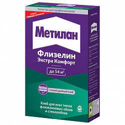 Клей обойный МЕТИЛАН "Флизелин Экстра Комфорт", 300 г, для флизелиновых и стеклообоев, 3000296