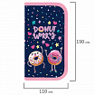 Пенал ПИФАГОР, 2 отделения, ламинированный картон, 19х11 см, "Comic donuts", 273482