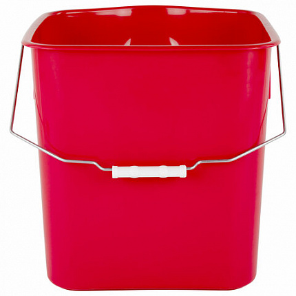 Ведро УНИВЕРСАЛЬНОЕ 25 л, КРАСНОЕ, подходит для уборочных тележек, уборки, хранения, пластик, 609755, 25EC/5