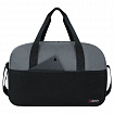 Сумка спортивная HEIKKI BASE (ХЕЙКИ), карман на молнии, черная/темно-серая, 30x44x17 см, 272623