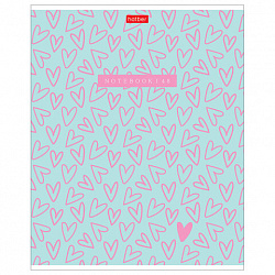 Тетрадь обложка пластик, А5 48 л., скоба, клетка, HATBER, "LOVE IS..." (микс в спайке), 092371, 48Т5В1пл