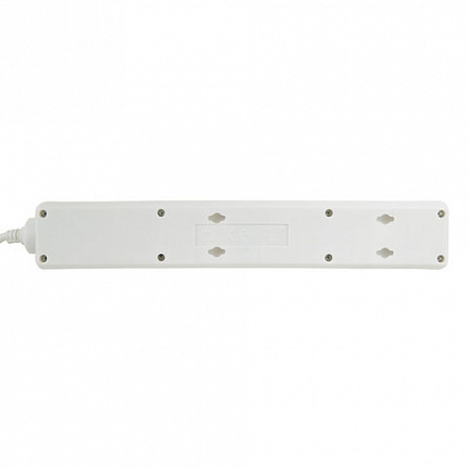 Сетевой фильтр SONNEN U-363, 6 розеток, с заземлением, выключатель, 10 А, 3 м, белый, 511426