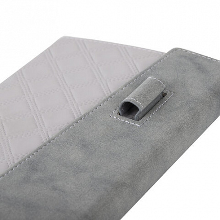 Ежедневник недатированный А5 145х215 мм, BRAUBERG "Stitch", под кожу, магнит, 160 л., серый, 116591