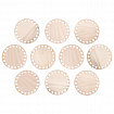 Донышки деревянные для вязания круглые, 10 штук, диаметр 10 см, BRAUBERG HOBBY, 665316