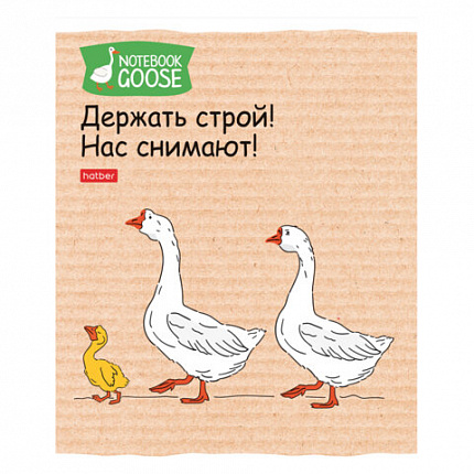 Тетрадь А5 48 л., HATBER скоба, клетка, обложка картон, "Гусь - веселюсь_Выпуск №2" (микс), 078789, 48Т5В1