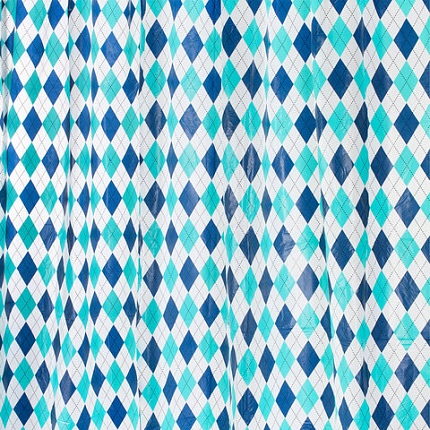 Шторка для ванной PEVA, 180х180 см, кольца в комплекте, дизайн ассорти, УЗОРЫ, WBZ (ВБЗ), 700068