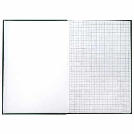 Книга учета 96 л., клетка, твердая, бумвинил, блок офсет, А4 (200х290 мм), BRAUBERG, зеленая, 130222