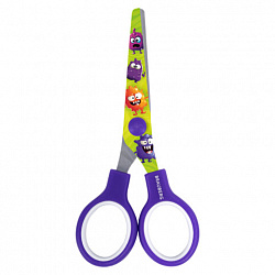 Ножницы 130 мм, сиреневые, с цветной печатью "Милые монстры", BRAUBERG CUTE MONSTERS, 238958