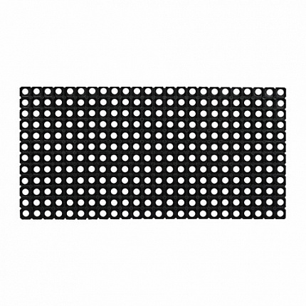 Коврик входной резиновый крупноячеистый грязезащитный, 50х100 см, толщина 16 мм, черный, VORTEX