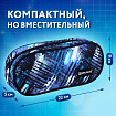 Пенал-косметичка BRAUBERG овальный, полиэстер, "Полоски", 22х9х5 см, 229273