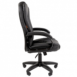 Кресло офисное Chairman CH 600 LT, экокожа, черное, 7158667
