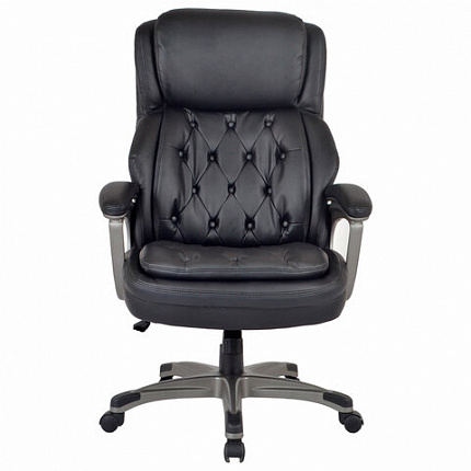 Кресло BRABIX PREMIUM "Regal EX-557", НАГРУЗКА до 150 кг, пружинный блок, экокожа, черный, 532945