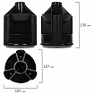 Подставка-органайзер BRAUBERG MINI, 10 отделений, вращающаяся, 107х107х130 мм, черная, 238094