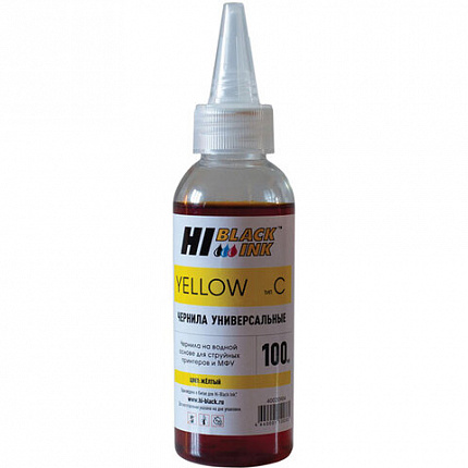 Чернила HI-BLACK для CANON (Тип C) универсальные, желтые 0,1 л, водные, HB-CAN-Y-100ML