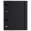 Тетрадь на кольцах А5 175х220 мм, 120 л., пластик, с резинкой, BRAUBERG, Черный, 404618