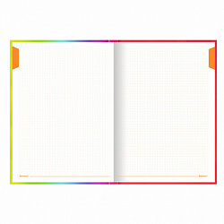 Блокнот БОЛЬШОЙ ФОРМАТ (206х291 мм) А4, 160 л., твёрдый, блок 5 цветов, клетка, BRAUBERG, "Градиент", 114408