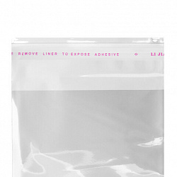 Пакеты БОПП с клеевым клапаном, КОМПЛЕКТ 100 штук, 40х50 + 4 см, 53 мкм, с усиленным швом, BRAUBERG, 700419