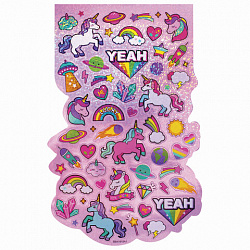 Альбом со сверкающими наклейками "Единороги", 4 листа, более 250 шт., склейка, ЮНЛАНДИЯ, 662698
