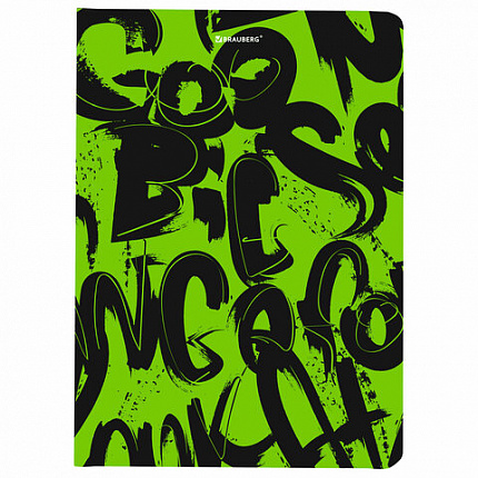 Блокнот с резинкой в клетку 96 л., А5 (145х203 мм), твердая обложка, BRAUBERG, "Calligraphy", 113721