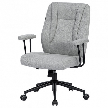Кресло BRABIX PREMIUM "Westside EX-566", металлические подлокотники, ткань, светло-серое, 533207