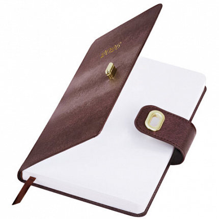 Ежедневник датированный 2026 А5 138х213 мм, BRAUBERG "Elegant", под кожу, застежка, бордовый, 117367