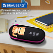 Пенал-футляр BRAUBERG, 1 отделение, органайзер, полиэстер, 22x9х5 см, "Сердитый котенок", 273566