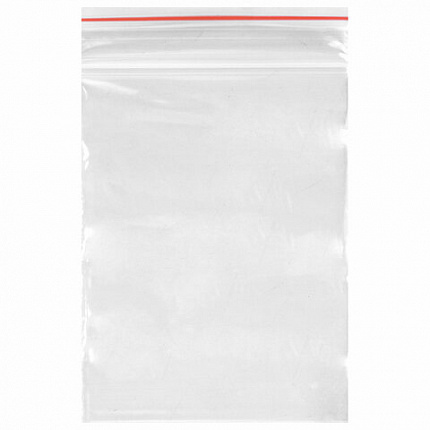 Пакеты с замком ZIP-LOCK "зиплок", комплект 100 шт., 60х80 мм, ПВД, толщина 32 мкм, STAFF, 608164