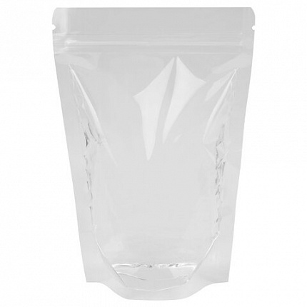 Пакеты дой-пак с замком ZIP LOCK, прозрачные, 100х150 + 30 мм, КОМПЛЕКТ 100 штук, 70 мкм, BRAUBERG, 700695