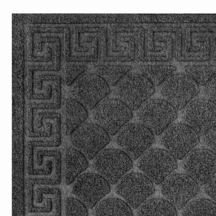 Коврик придверный 60х90 см, СЕРЫЙ, грязезащитный, 430 г/м2, фактурный рисунок ЧЕШУЙКИ, ЛЮБАША, 701061