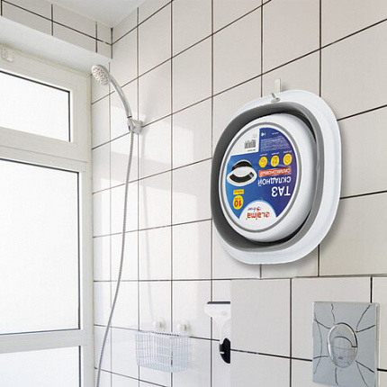 Таз складной силиконовый 10 литров круглый d=36 см для дома и дачи, LAIMA Home, 608669