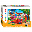 Пазл картонный 54 элемента, "Любимые герои", АССОРТИ, поле 18х13 см, STEP PUZZLE