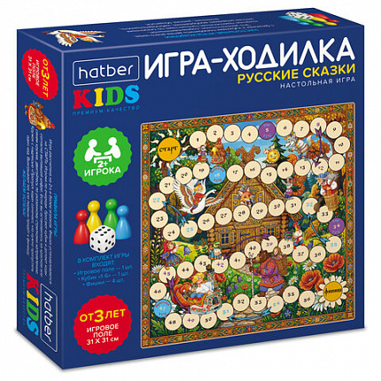 Игра-ходилка настольная детская, АССОРТИ, 5 сюжетов, HATBER