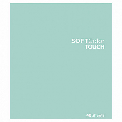 Тетрадь А5 48 л., ПЗБМ, скоба, клетка, Soft Touch, брайль 3D, "СофтКолорТач", микс в спайке, 28213