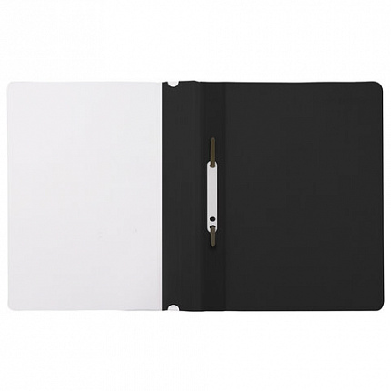 Скоросшиватель пластиковый STAFF, А4, 100/120 мкм, черный, 229239