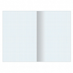 Тетрадь А4, 96 л., ОФИСМАГ скоба, клетка, обложка картон, СИНЯЯ, 405637