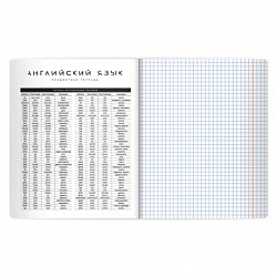 Тетрадь предметная BLACK MODE 48 л., пластиковая обложка, АНГЛИЙСКИЙ ЯЗЫК, клетка, подсказ, BRAUBERG, 405516