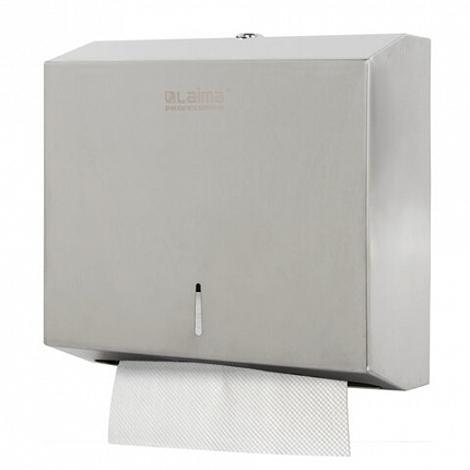 Диспенсер для полотенец LAIMA PROFESSIONAL BASIC (H2) Z-сложения, нержавеющая сталь, матовый, 605050