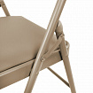 Стул складной BRABIX "Golf Plus CF-003 КОМФОРТ", бежевый каркас, кожзам бежевый, В КОРОБЕ, 533027