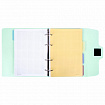 Тетрадь на кольцах А5 175х220 мм, 120 л., пластик, на липучке, с разделителями, BRAUBERG, Мятный, 404638