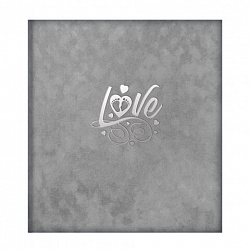 Фотоальбом-анкета детский 23х25 см, 32 листа, стикеры, открытка, конверт, серый бархат, BRAUBERG, 391422