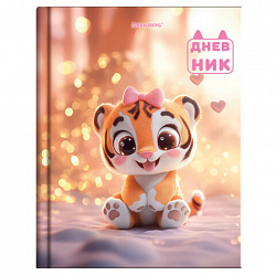 Дневник 1-4 класс 48 л., твердый, BRAUBERG, глянцевая ламинация, с подсказом, "МИКС", 107587