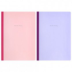 Тетрадь А4 96 л. BRAUBERG, на сшивке с корешком, клетка, обложка картон, "Minimal Pastel", 405282