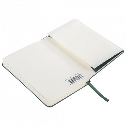 Блокнот МАЛЫЙ ФОРМАТ (93х142 мм) А6, BRAUBERG ULTRA, балакрон, 80 г/м2, 96 л., клетка, темно-зеленый, 113055