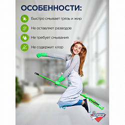 Средство для мытья пола 1 л, ЗОЛУШКА, с дезинфицирующим эффектом, М09-4