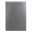 Блокнот А5, 146х205 мм, 60 л., гребень, перфорация на отрыв, лакированный, BRAUBERG, серебро, 111273