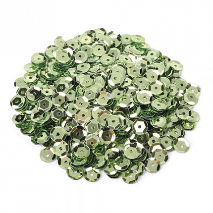 Пайетки для творчества "Классика", оттенки зеленого, 6 мм, 30 грамм, ОСТРОВ СОКРОВИЩ, 661273