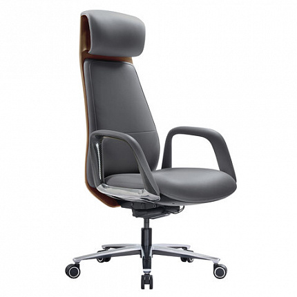 Кресло HAWASAN PREMIUM EX-820, синхромеханизм, слайдер, экокожа, графит/коричневое, 533238